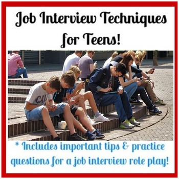 Preview of Job Interview Skills Preparation for Teens