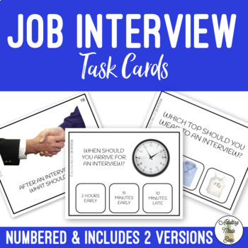 Preview of Job Interview Task Cards