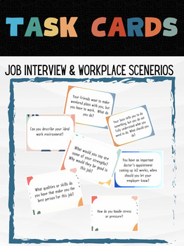 Preview of Job Interview & Workplace Questions, Scenarios, and Writing Response Activity