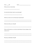 Job Research Worksheet