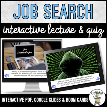 Preview of Unit 4 Job Search - Digital Interactive Lecture