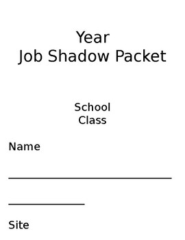 Preview of Job Shadow Packet