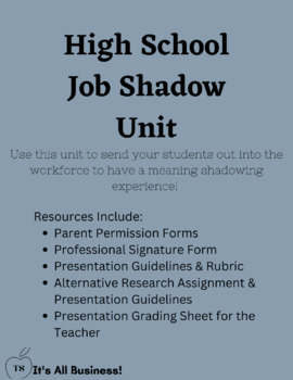 Preview of Job Shadow Unit 