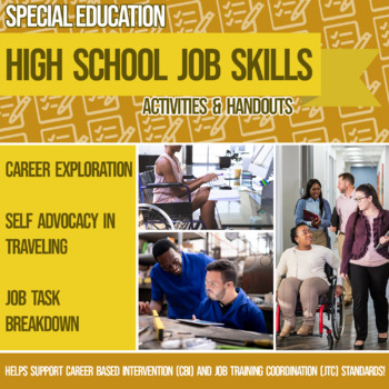 Preview of Job Skills Activities & Handouts: Career Exploration, Self-Advocacy in Travel
