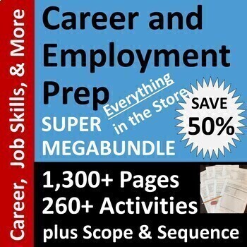 Preview of Job Skills, Career Exploration & More Super Megabundle SAVE 50%