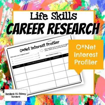 Preview of Job Skills - Career Research Activity (O*Net Interest Profiler)