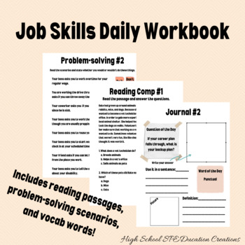 Preview of Job Skills Daily Workbook