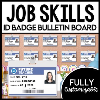Preview of Job Skills - ID Badge Bulletin Board - CBI - Career - Work Based Learning