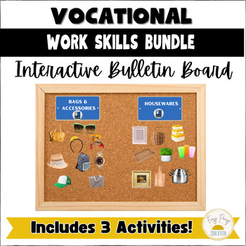Preview of Job Skills Interactive Bulletin Board Life Skills and Vocational Task