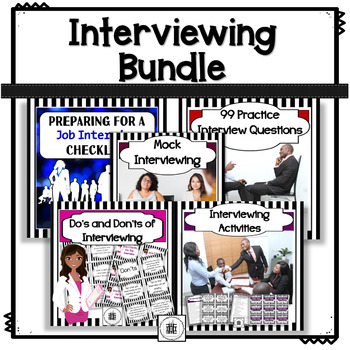Preview of Job Skills Interview Bundle - High School and Middle School Work Readiness