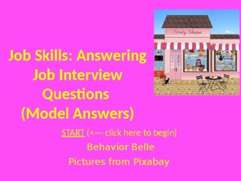 Preview of Job Skills: Model Answers for Interview Questions (Power Point)