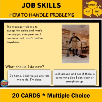 Preview of Job Skills- Problems at Work- What Should I Do? Boom Cards