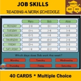Job Skills- Reading Work Schedules- Boom Cards