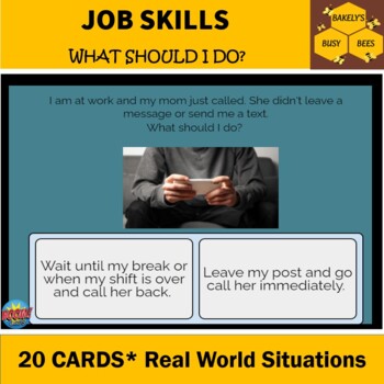 Preview of Job Skills- Real World Problems #2- Boom Cards