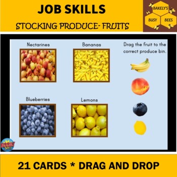 Preview of Job Skills- Stock the Produce- Sorting Real Pictures- BOOM Cards