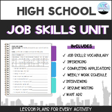 Job Skills Unit and Lesson Plans for High School