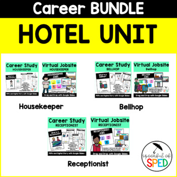 Preview of Job and Career Exploration Unit Bundle: Hotel