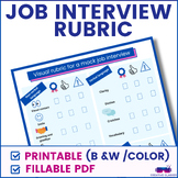 Job interview visual rubric - Career Readiness - Print & D