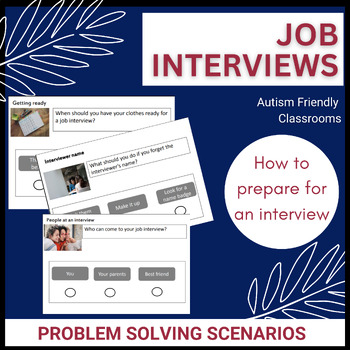 Preview of Job interview task cards for life skills