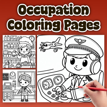 Preview of Jobs Coloring Pages - Occupations - Job Day Activity