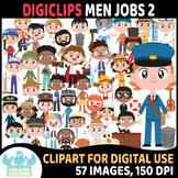Jobs Occupations - Men 2 DigiClips, Movable Digital Pieces