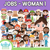 Jobs Occupations - Woman 1 Clipart (Lime and Kiwi Designs)