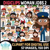 Jobs Occupations - Woman 2 DigiClips, Movable Digital Piec