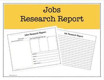 Preview of Jobs Research Report