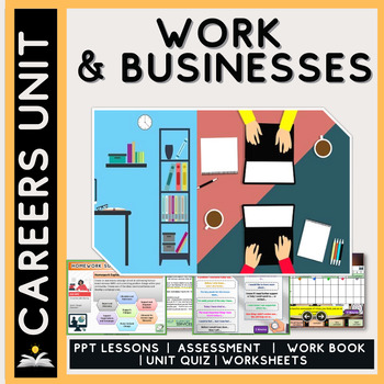 Preview of Jobs, Work & Business - Middle School Careers Unit