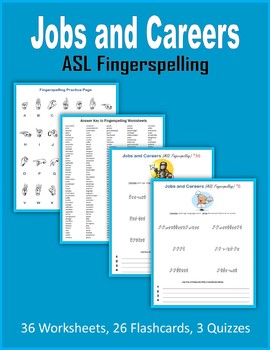 Preview of Jobs and Careers - ASL Fingerspelling (Sign Language)
