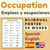 Jobs and Occupations Spanish English Poster Empleos y ocupaciones
