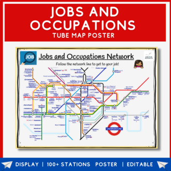 Preview of Jobs and Occupations Tube Map Poster