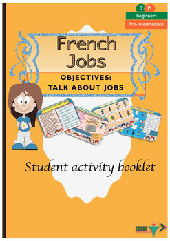 Preview of French Jobs, les métiers booklet for beginners