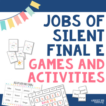 Preview of Jobs of Silent Final e (Bossy e/Magic e) Games and Activities