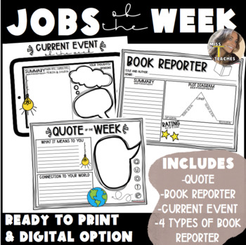 Preview of Jobs of the Week - Digital Google Drive Download and Ready to Print