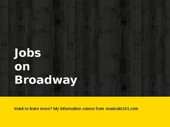 Preview of Jobs on Broadway