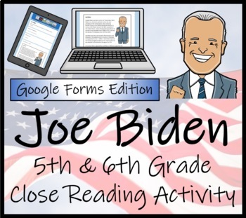Preview of Joe Biden Close Reading Activity Digital & Print | 5th Grade & 6th Grade