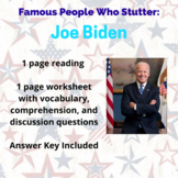 Joe Biden: Famous People Who Stutter {Fluency Reading} [Di