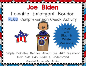 Preview of Joe Biden Foldable Emergent Reader ~Color & B&W~ PLUS Printable