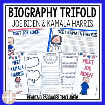 Preview of Joe Biden and Kamala Harris Biography Activities | Inauguration Day 2021