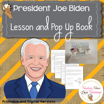 Preview of President Joe Biden Lesson and Diorama Pop Up Book | Distance Learning