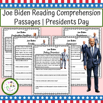 Preview of Joe Biden Reading Comprehension Passages | Presidents Day