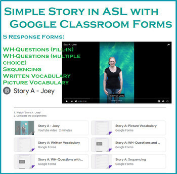 Preview of Joey: ASL Videos & Responses for Distance Learning - Google Classroom