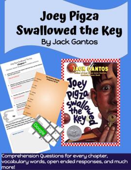 Preview of Joey Pigza Swallowed the Key Google Slides - Distance Learning 