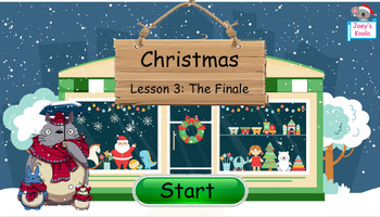 Preview of Joey's Christmas PPT Class. Kids, Song, Animated, interactive, videos, audio...