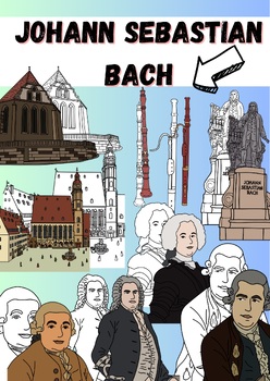 Preview of Johann Sebastian Bach 9 PNG colored and 9 PNG white art