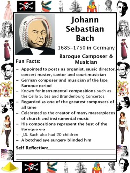 Preview of Johann Sebastian Bach PACKET & ACTIVITES, Important Historical Figures Series