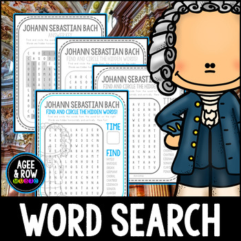 Preview of Discover Music History: Fun & Challenging Bach Word Search Puzzle