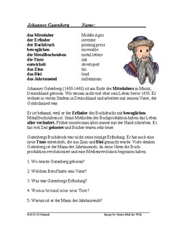 Preview of Johannes Gutenberg Biographie: German Biography on Printing Press Inventor