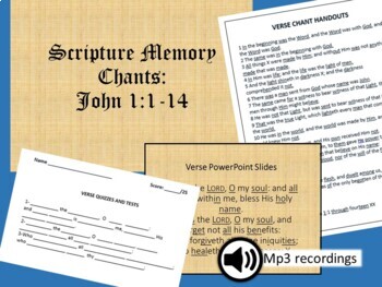 Preview of John 1:1-14 KJV Scripture Memorization Verse Chant